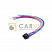 Черный автомобильный видеорегистратор CARVIS MD-448HDD с металлическим корпусом, ребрами охлаждения, портом USB, слотом для карты памяти и светодиодными индикаторами состояния работы, в комплекте с подключенными кабелями с разъемами для установки в системы видеонаблюдения.
